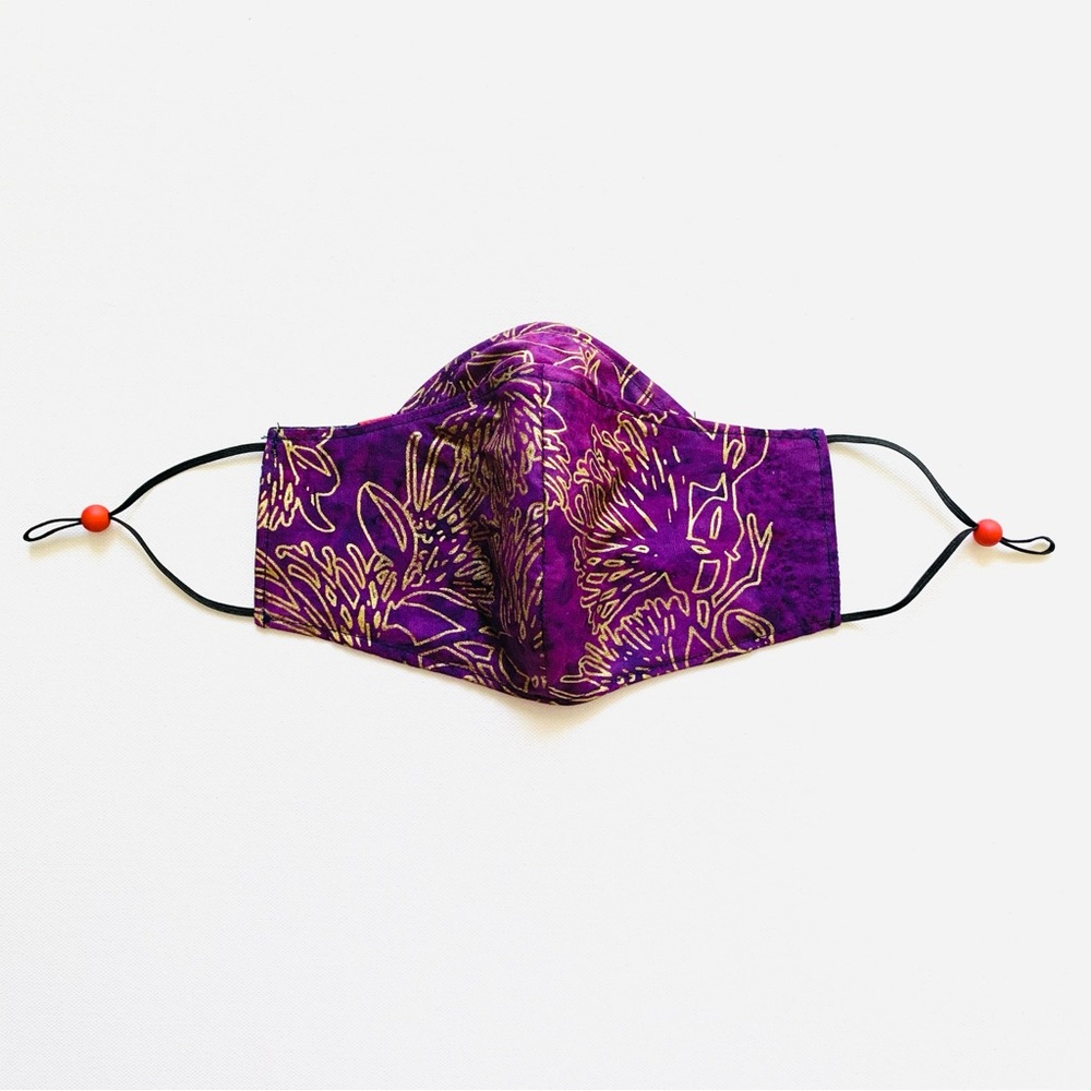 Purple Floral Face Mask